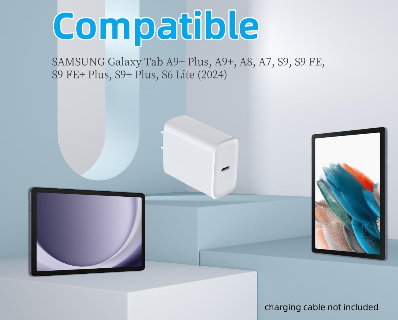 USB C Fast Charger for Samsung Galaxy Tab A9+ Plus A8 A7 S9 FE S6 Lite (2024) Ta... 4 61d2LHa9tyL. AC SL1341