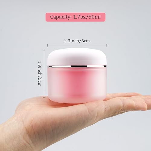 Miniatura 2 de Wowang Recipientes de viaje para artículos de tocador, aprobados por la TSA, tarros de crema de viaje de 1.7 oz1.7 fl oz, 4 frascos de plástico a