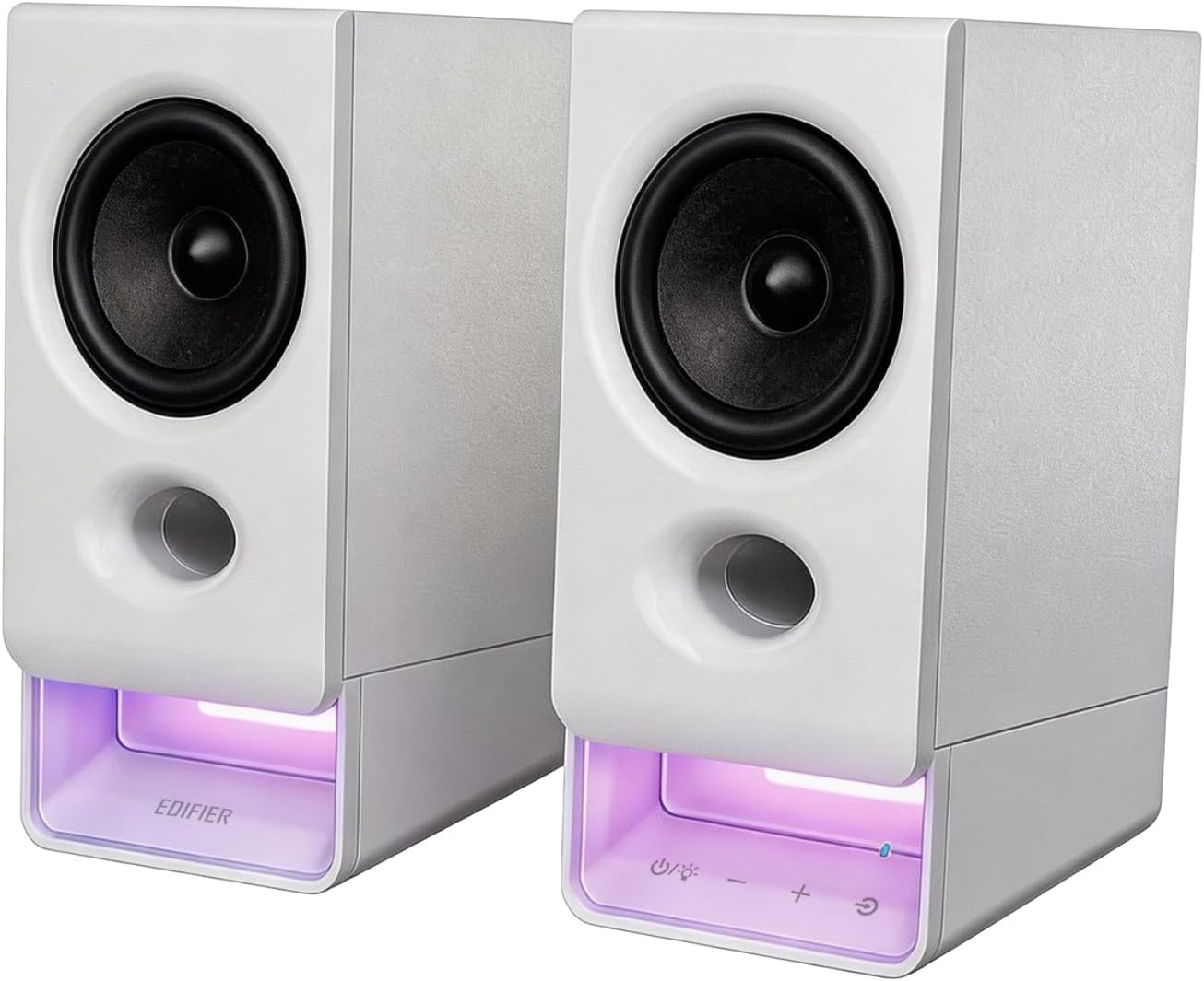 – Edifier R20BT USB-Powered Computer Speakers, 2.75" Full-Range Drivers, Bluetooth 6.0, Touch Controls, AUX Input, Headphone Jack, Custom Ambient Light & Sound Profiles via APP - White
