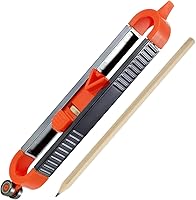 Vista 1 de Medidor de contorno preciso ajustable con cerradura y lápiz para carpintería, copia de construcción, duplicador de forma irregular, medición