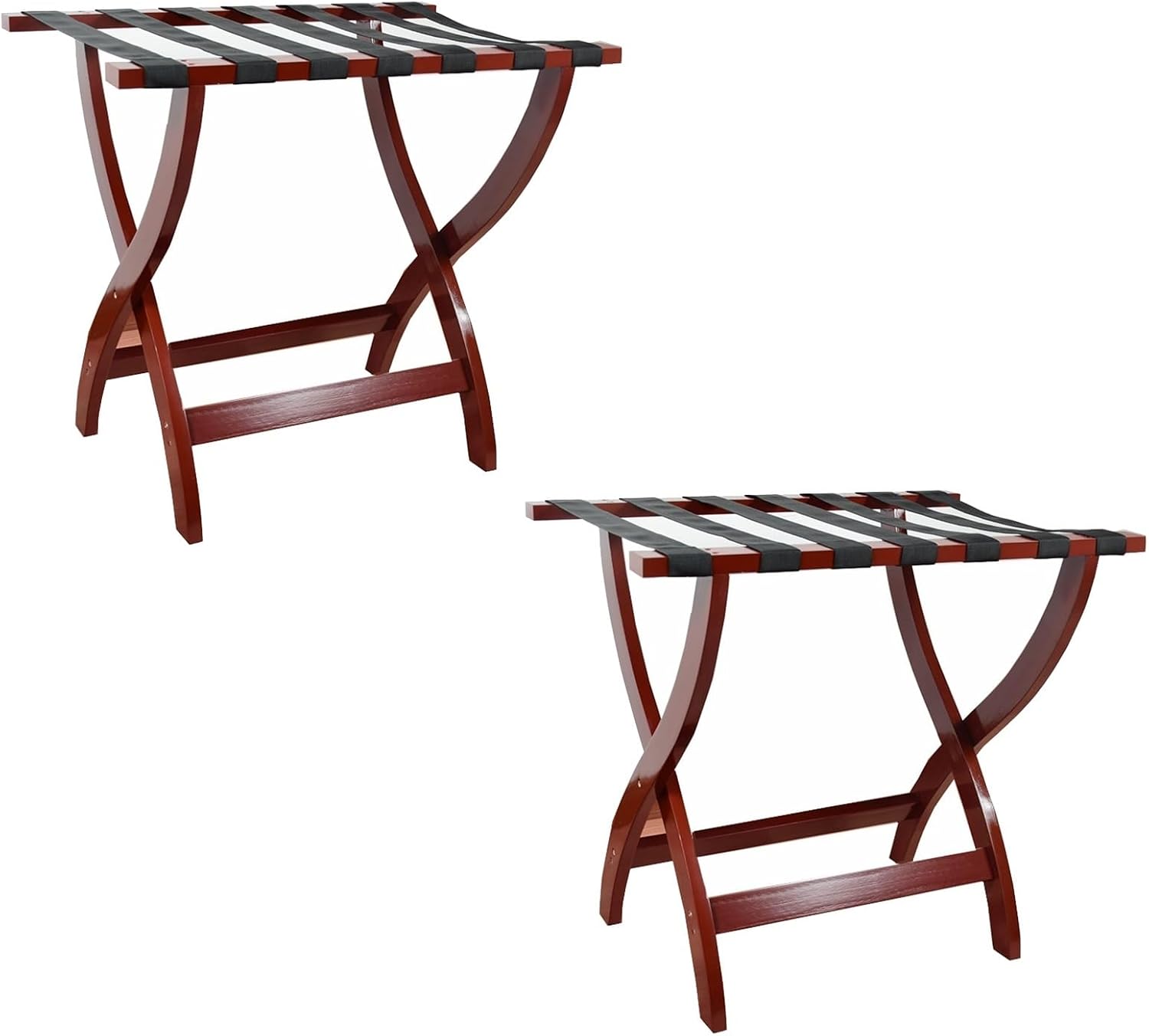 Luggage Storage Shelf - Suitcase Holder Folding, Wine Red Portable Home Suitcase Luggage Rack, Professional Hotel Suitcase Rack, Support Solid Wood Luggage Storage Rack, for Hotel,