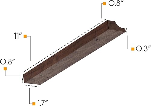 Miniatura 5 de Rustic State Vigo - Estante de 4 copas ajustables para debajo del gabinete, estante de madera para colgar, soporte para cristalería, organizador de