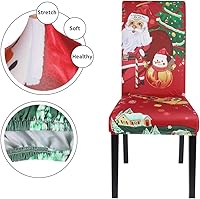 Vista 3 de SearchI - Fundas de silla para comedor, fundas de asiento elásticas, protectores de funda para sillas, funda lavable para sillas sin reposabrazos