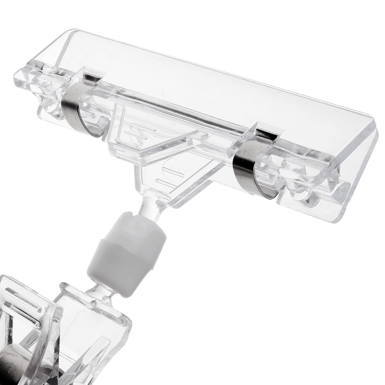 MUKLEI 30 clip di segno girevole in plastica, supporto per etichette con clip per display per segni, clip sul supporto per segno di plastica per il mercato, Centro commerciale