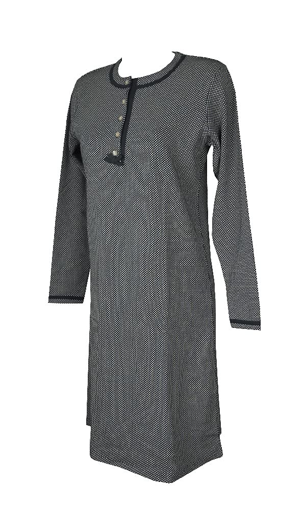 RAGNO Camicia da Notte Donna Invernale Manica Lunga Scollo Serafino Cotone Interlock Articolo DA55NK