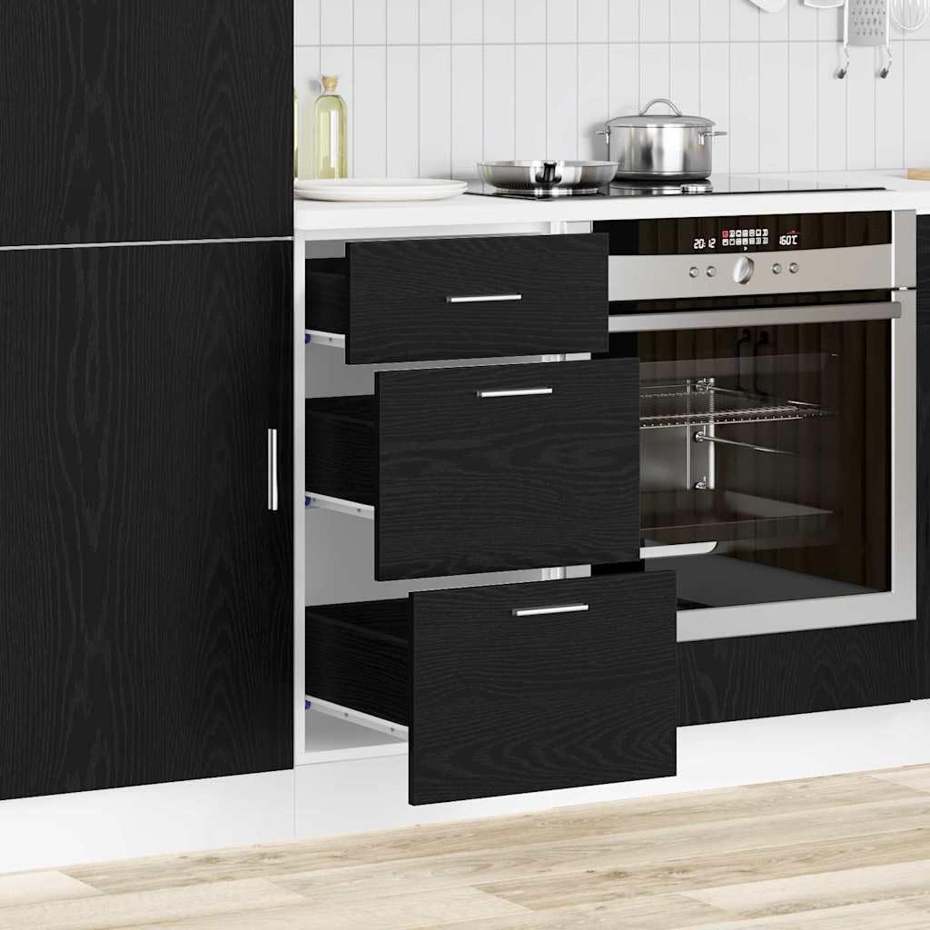 vidaXL Base per Cucina Rovere Nero 40 x 46 x 81,5 cm
