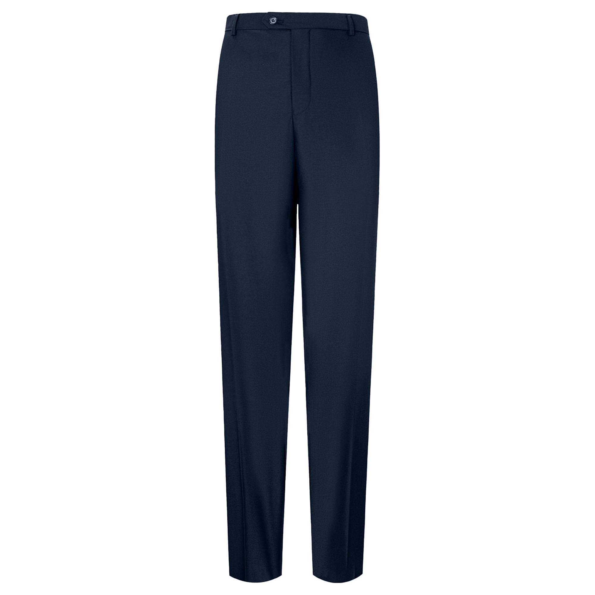 Pantalones de vestir elásticos ajustados para hombre, con cremallera recta, cintura expandible, pantalones de vestir acogedores resistentes a las arrugas para hombre