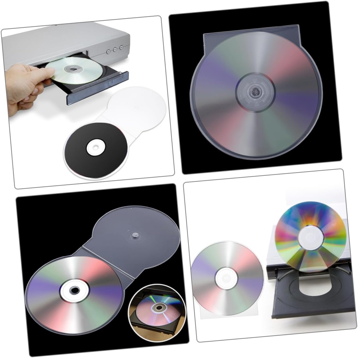 ERINGOGO 50Pcs Plastic Cases Transparent Storage Half Boxes for Organization Lightweight and Stackable for Home