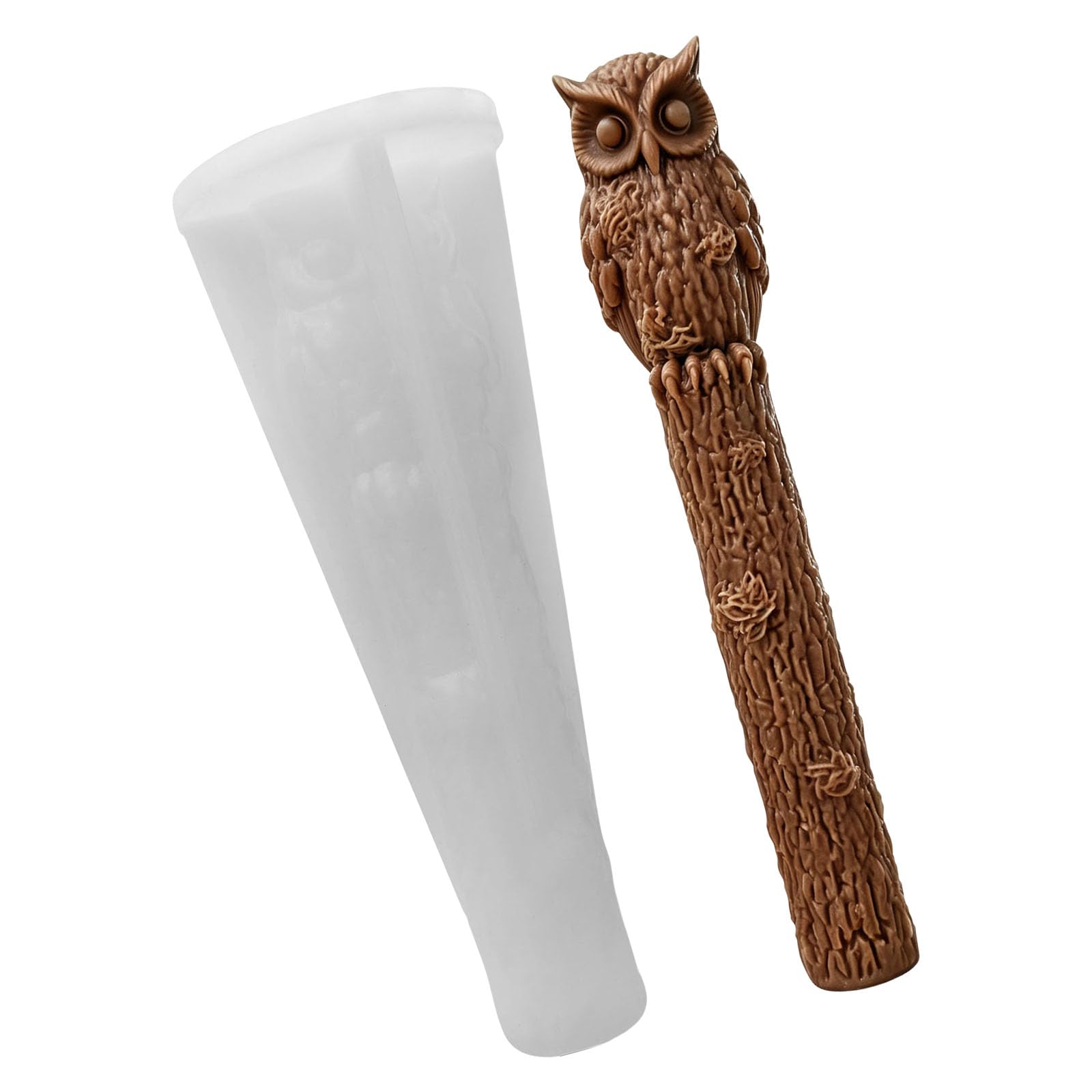 APGLSXY Owl Pillar Silicone Molds Easy Demolding for Making Pillar Soap Epoxy Resin Making Set