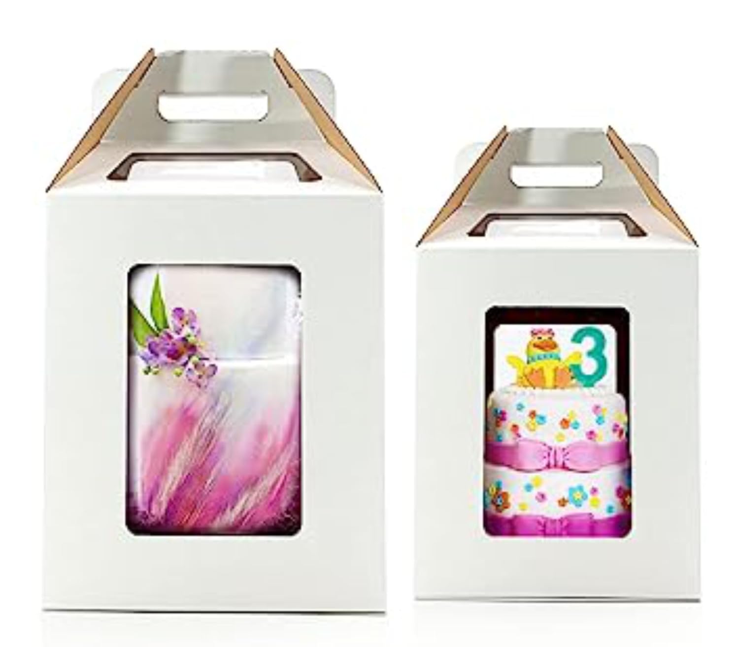 Pack Master White Tier Window Cake Box (10x10x10) Premium Quality