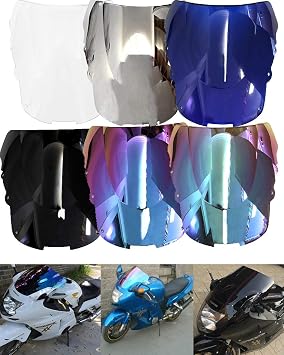 Motor Double Bubble WindScreen Autobike Wind Screen Windshield Wind Deflectors Motorcycle screen Airflow Fit For Honda CBR1100XX CBR 1100XX 1996-2007 Iridium