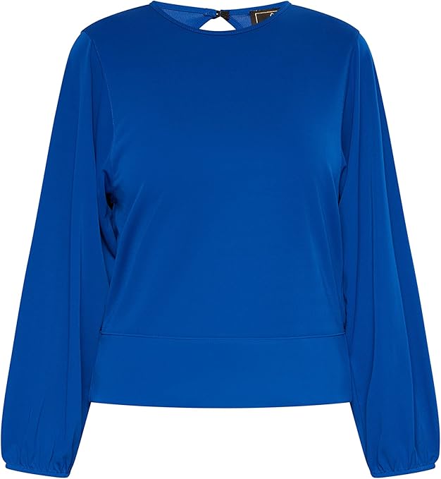 Camicia Collo A Polo Maniche Lunghe Donna 14 Petite In Cotone No-Iron