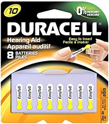 Duracell - Batería de audífonos (1,4 V, 10 unidades, 8 unidades)