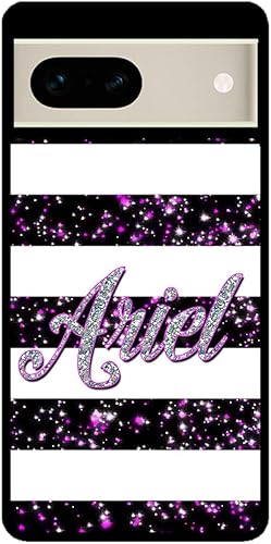 Miniatura 2 de Purple Silver Glitter Bars Personalized Black Rubber Phone Case Compatible With Google Pixel 10, 10 Pro, 10 Pro XL, 9a, 9 Pro, Pixel 9, Pixel 9 Pro