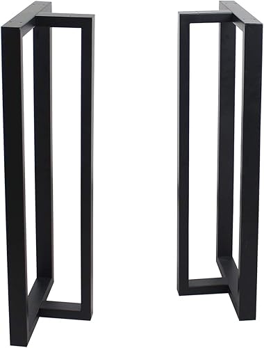 Miniatura 2 de MBQQ Patas para muebles de 35 pulgadas de altura y 15 pulgadas de ancho, patas de mesa rústicas en forma de T, patas de escritorio de metal