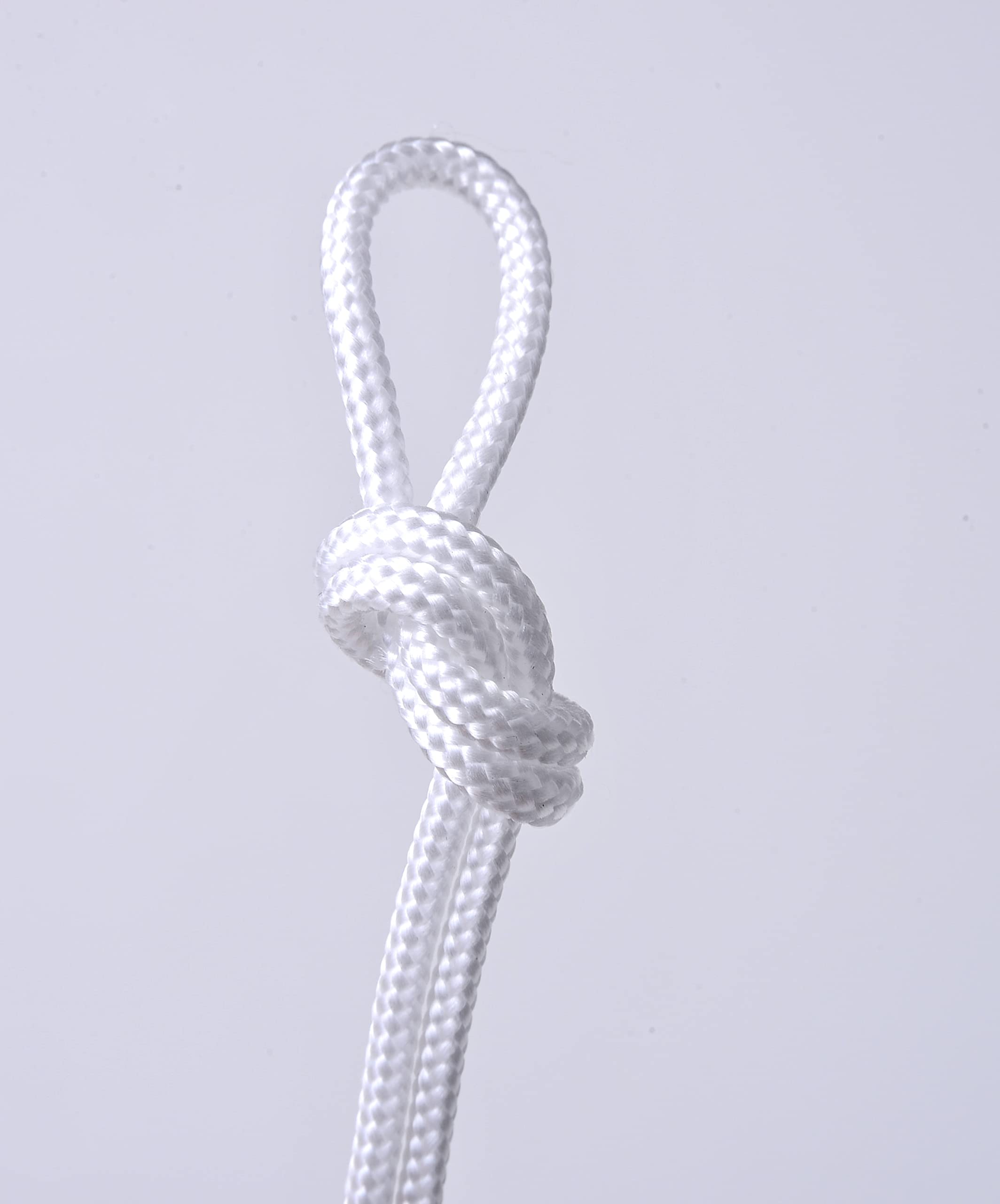 IPEA Cordon Tresse pour Vénitien Couleur Blanche en Nylon - 50 mètres - Fabriqué en Italie - Cordon Blanc - Corde pour Rideaux à Paquet, cantonnières, Stores, Accessoires – Épaisseur 3 mm