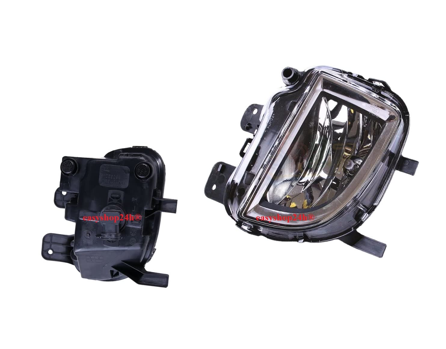 Faro Fanale Proiettore Fendinebbia Compatibile Per Golf 6 Gti Gtd da 2008 a 2012 Sinistro Lato Guidatore Cromato Con Lampadina Alogena H8 Fanalino Faretto Antinebbia Anteriore