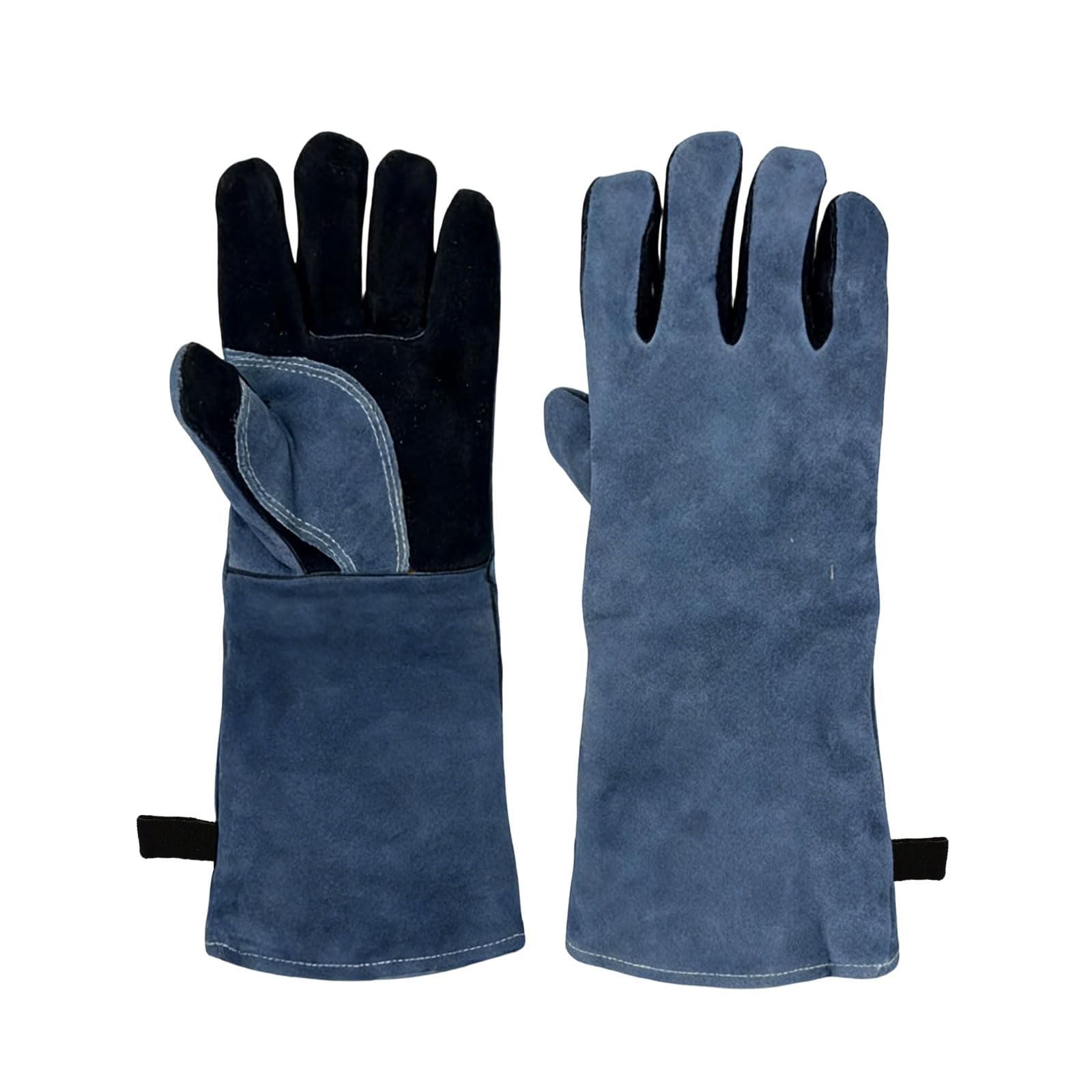 Guantes de Barbacoa de Cuero, Resistentes al Calor, Guantes de Barbacoa de Cuero Ignífugo, para Ignífugos, Soldadura, Chimenea, Horno, Cocina, Estufa, Estante de Olla