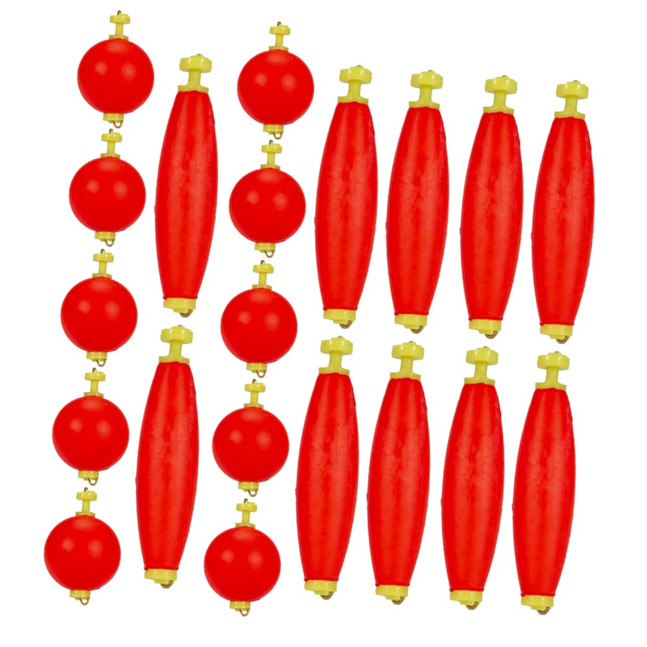 VANZACK Lot De 4 Flotteurs De Pêche Leurres en Mousse pour La Pêche À La Mouche en Mer Ruisseau Lac Accessoires 20 Pièces X 4