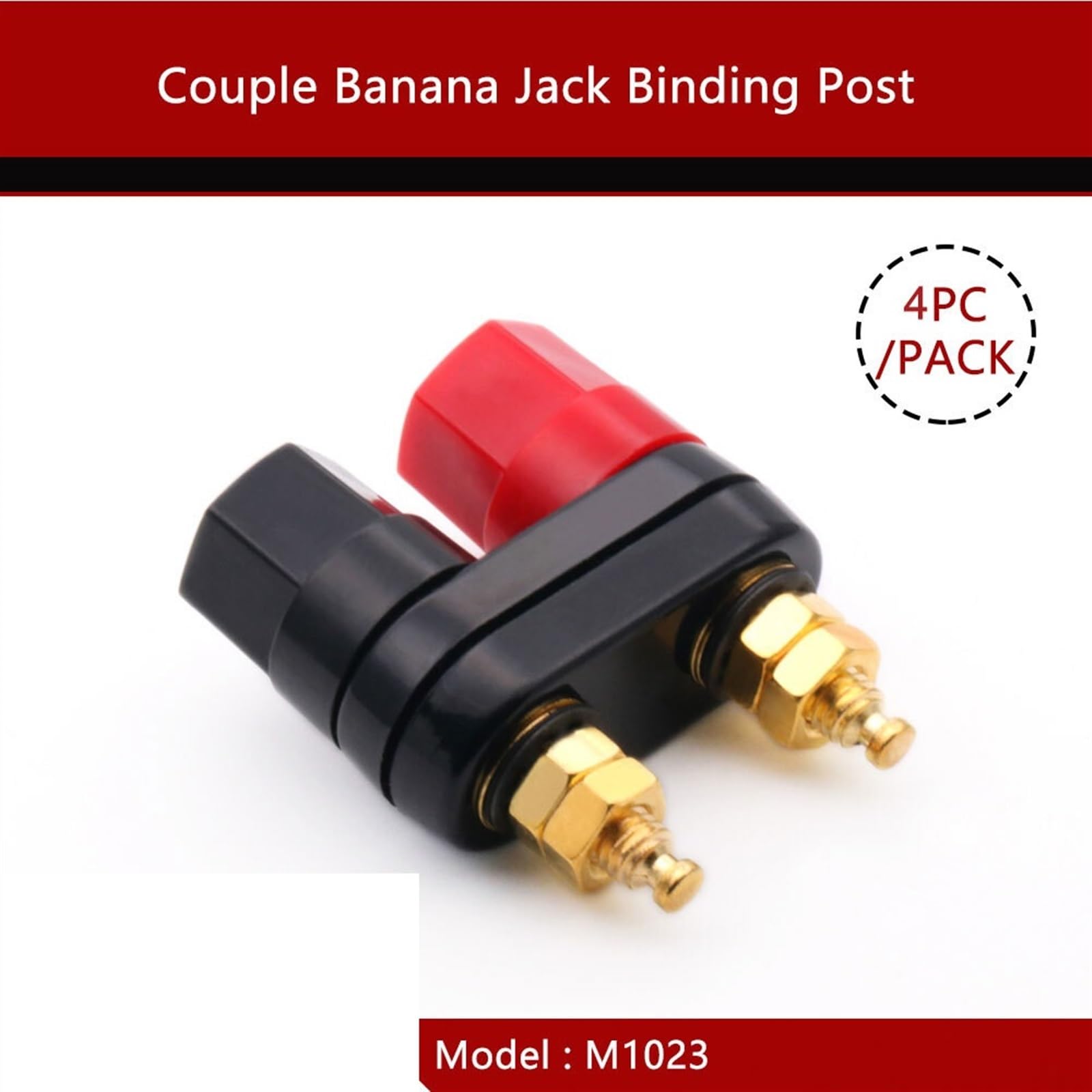 Fiches Banane Couple bornes Rouge Noir connecteur amplificateur Terminal Liaison Poste Banane Haut-Parleur Prise Jack