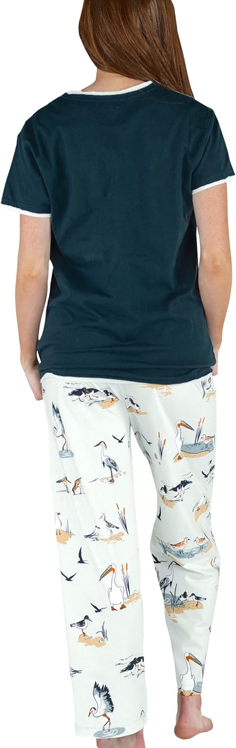 Lazy One Women’s Aquatic Pajama Set – Cute Ocean & Coastal Animal Loungewear for Comfort and Fun - Image 2