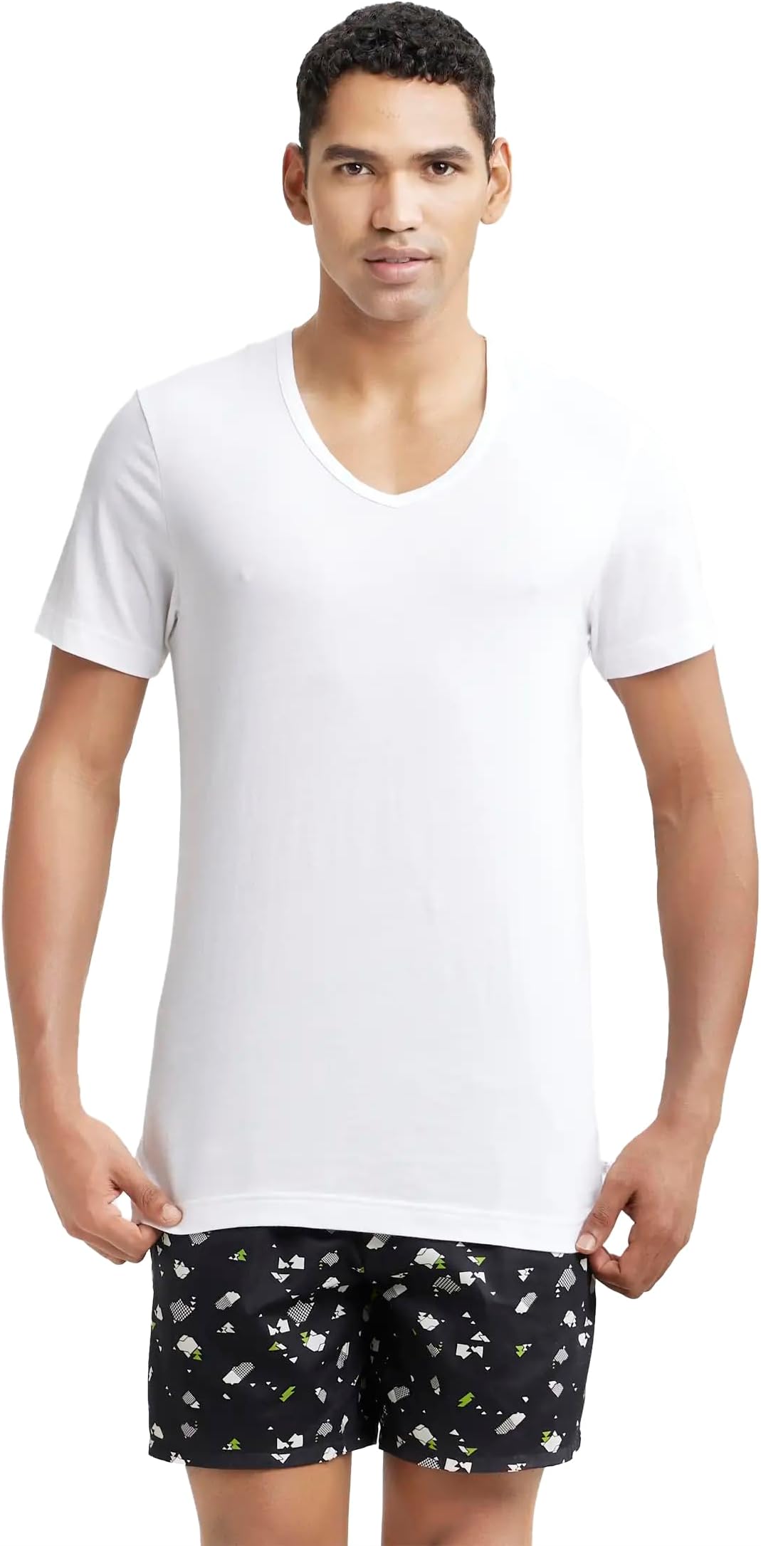 Men's Sleeved V-Neck Undershirt