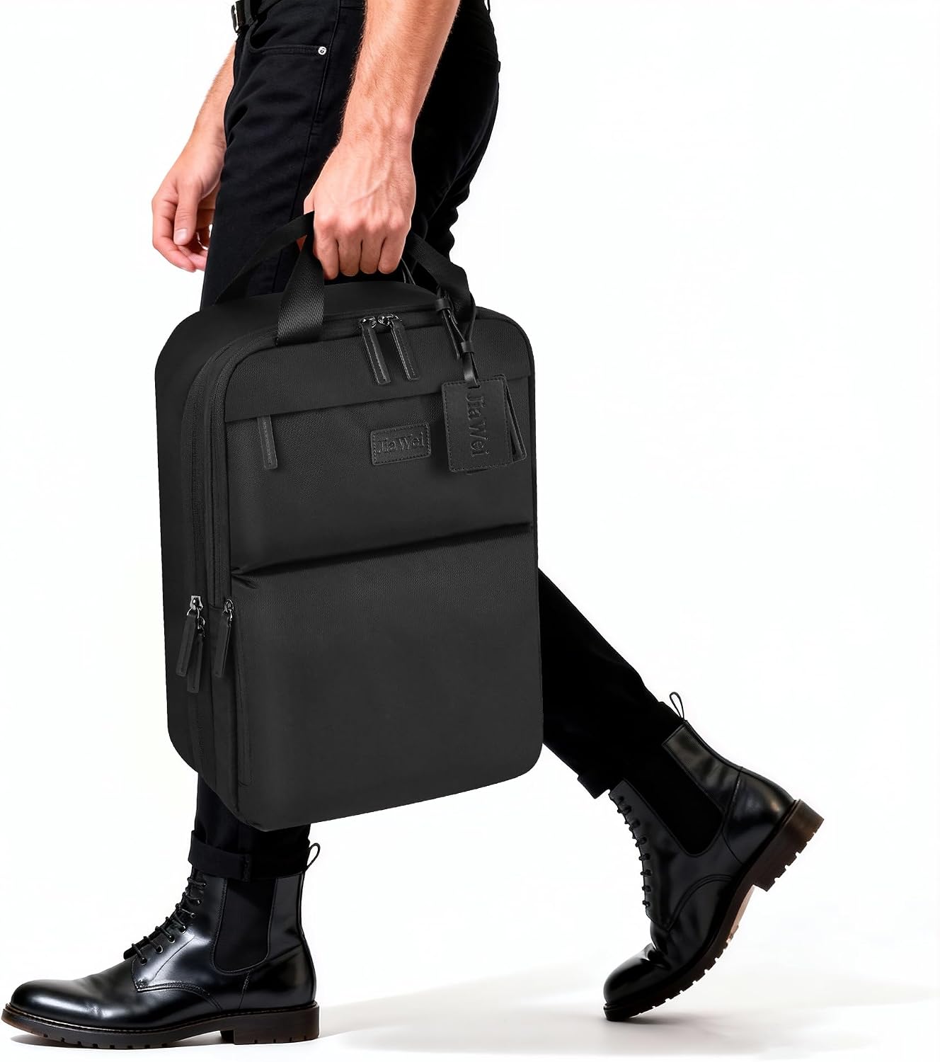 JiaWei Laptop Backpack，Business Travel Backpack Fits 15.6 inches Computer-TSA-Ready (Black)