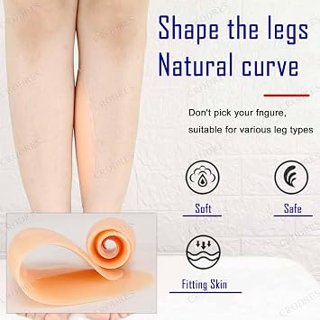 1Pair Calf Pads Silicone Self Adhesive Women Leg Corrector Leg Onlays Brace Leg Sleeve for Crooked Thin Skinny Legs