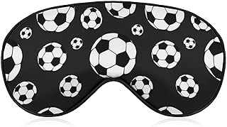 Sleep Eye Mask for Men Women, Compatible with Soccer Balls Football Sleeping Mask Blindfold, Breathable Sleep Mask, Block Out Light Soft Comfort Eyes Cover for Travel Yoga Nap