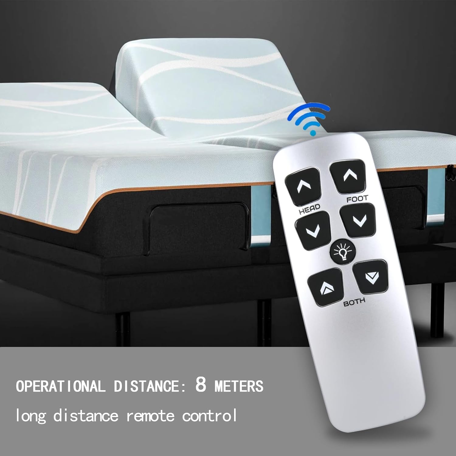 RETROSUN Replacement Remote Control Compatible with Leggett ＆ Platt 100 Series II Adjustable Bed Base (Silver Version), Not for T-120 Base No Light