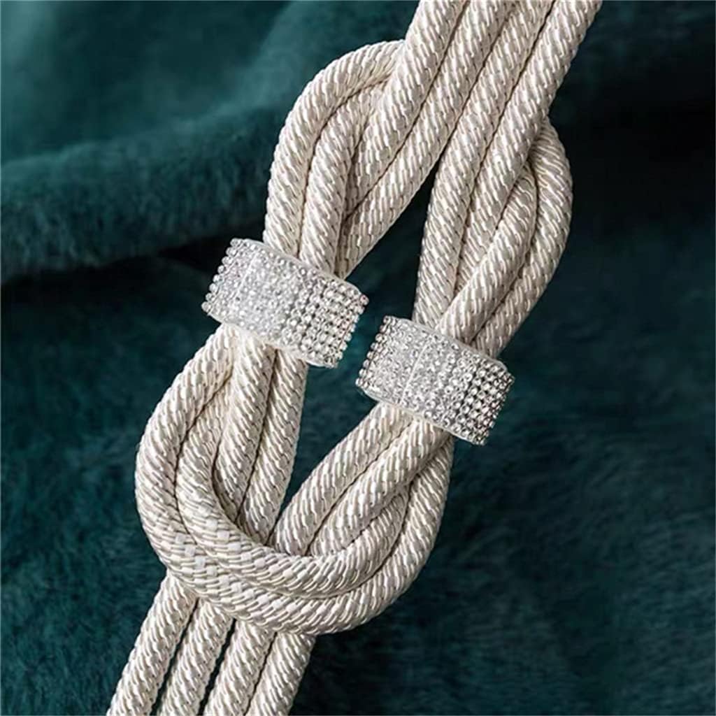 Curtain Straps Wishful Knotting Decoration Bedroom Living Room Soft Decorative(Black)