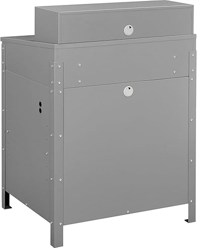 Miniatura 4 de Global Industrial Shop Desk w Pigeonhole Compartimentos y Gabinete Inferior, 34-12"W x 30" D x 51-12"H - Gris