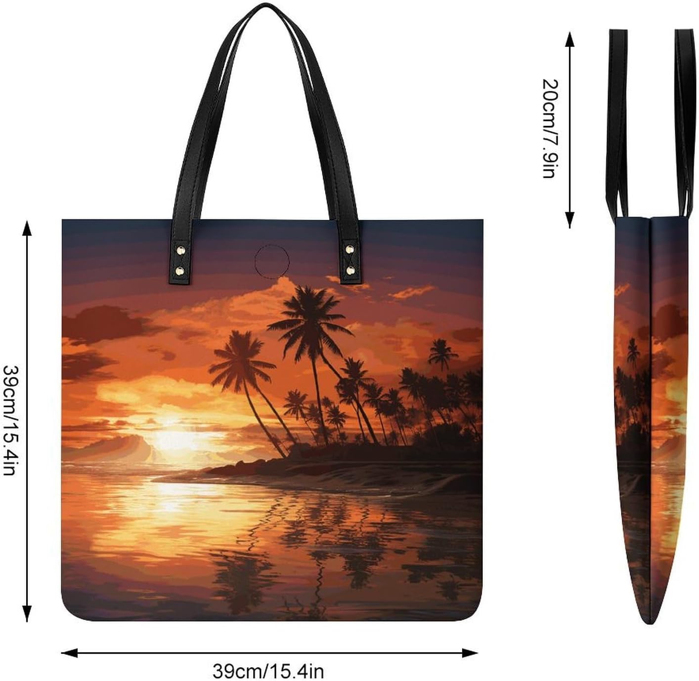 PU Leather Tote Bag for Women Fashion Large Capacity Shoulder Bags image 4