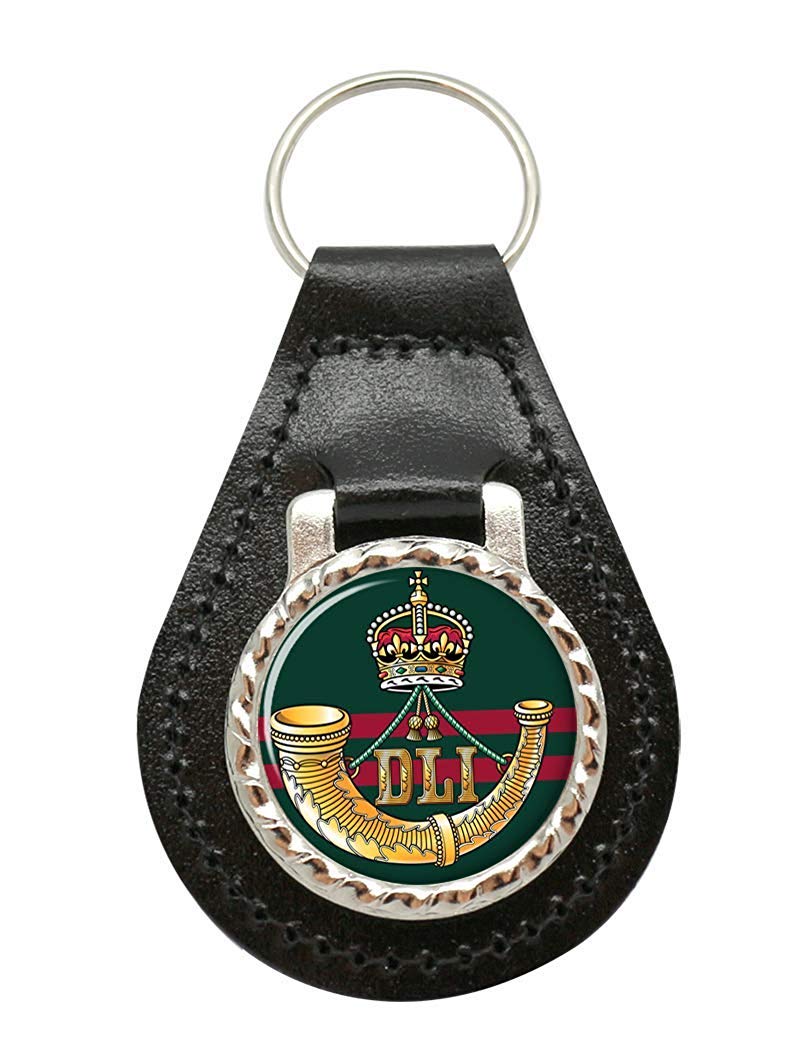 Giftshop UK Durham Light Infantry, British Army Leather Key Fob