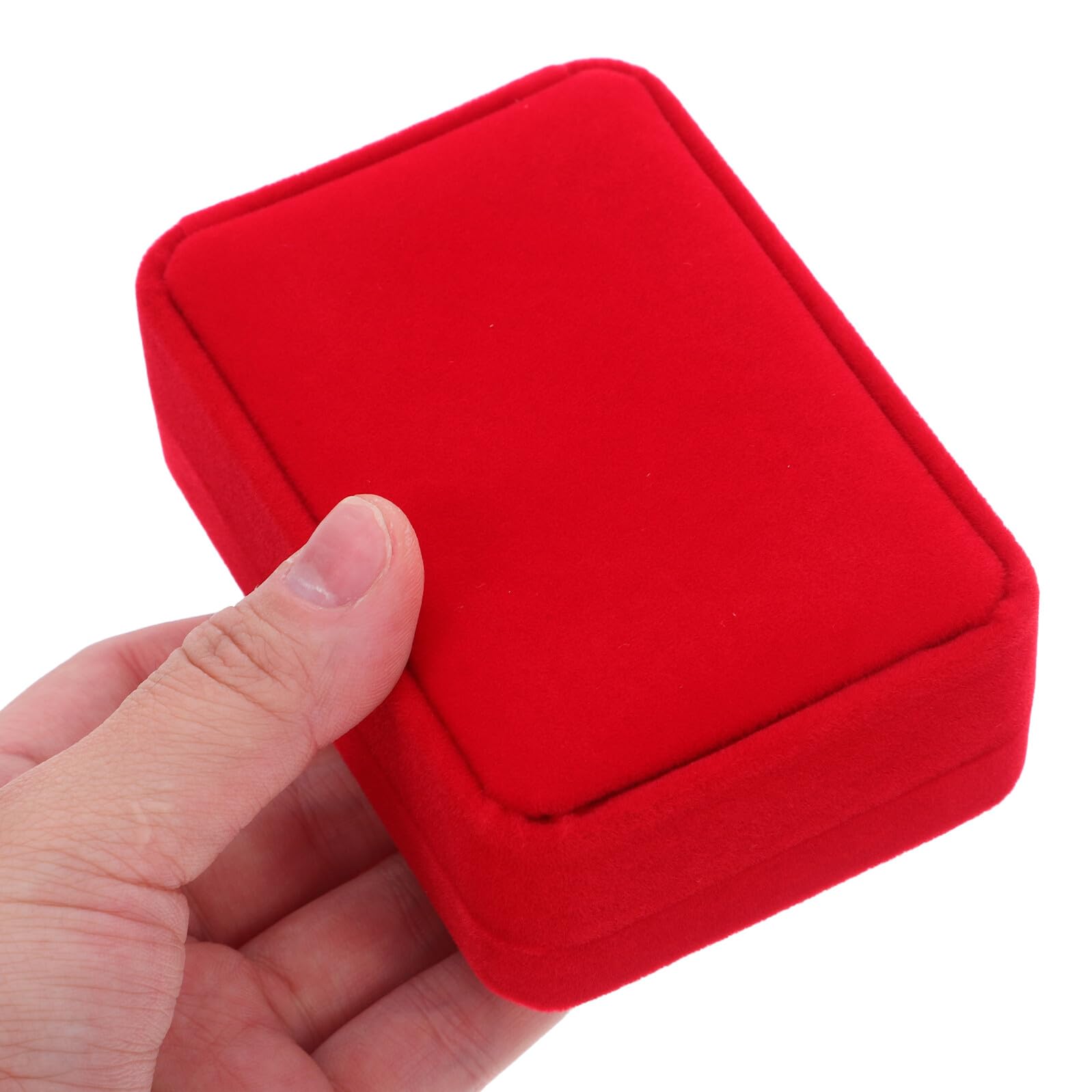Estuche de Terciopelo Rojo para 12 Colgantes y Collares Caja Organizadora de Joyas Compacta Soporte Protegido para Exhibición y Almacenamiento Seguro Viajes