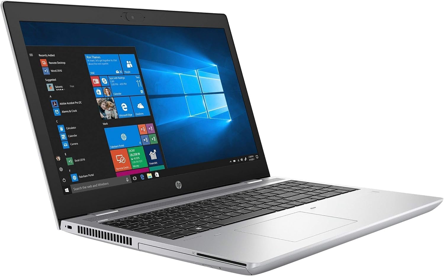 HP ProBook 650 G5 Laptop, 15.6" FHD Display, Core i5-8365U, 16GB RAM, 256GB SSD, Windows 11 Pro, Silver, 4 Cores 4.1GHz (Renewed)