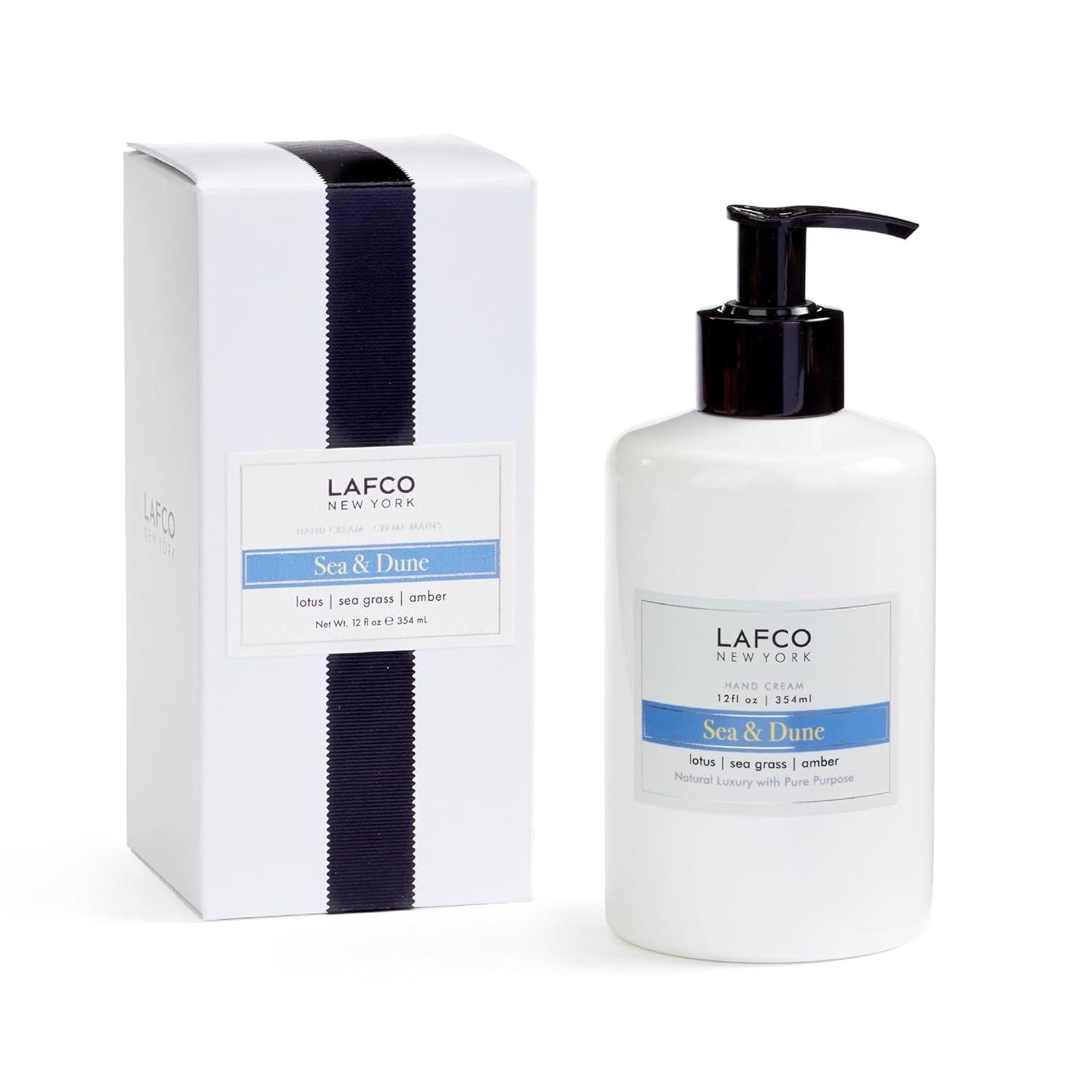 LAFCO New York Hand Cream, Sea & Dune - 12 oz - Restores & Repairs Skin - All Skin Types - Hypoallergenic, Synthetic Free & Cruelty Free - Made in Italy