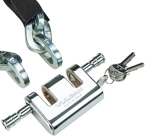 Miniatura 10 de VULCAN Cadena de seguridad endurecida con carcasa de alta calidad, cadena de 3/8 pulgadas x 6 pies, no se puede cortar con cortadores de pernos