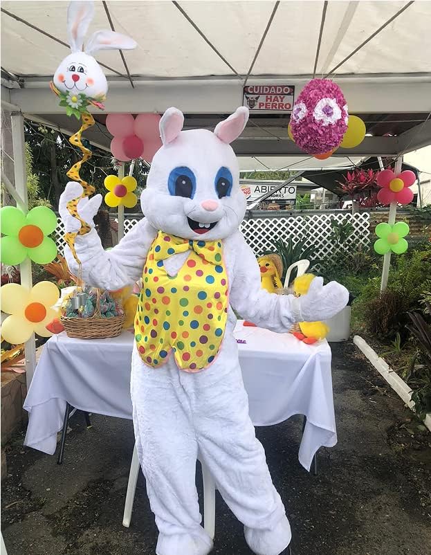 To.beone Easter Bunny Costume Rabbit Mascot Costume Halloween Adult Yellow Vest… - Image 7