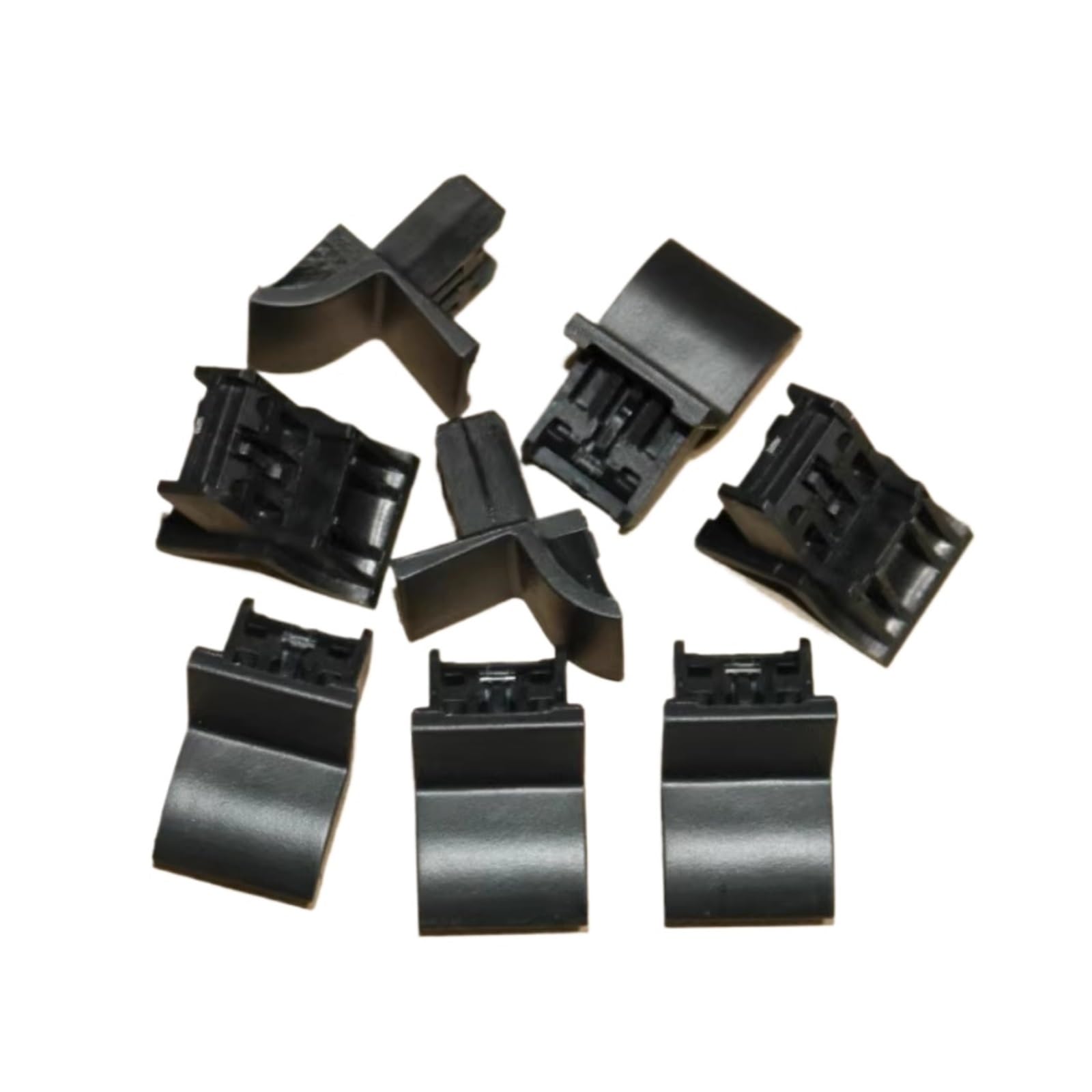 WIJHJET for A4 B8 A6 C7 Q3 Q5 Car Roof Handle Fixing Iron Clip Armrest Cover Car Interior Door Handle(8pcs Black)