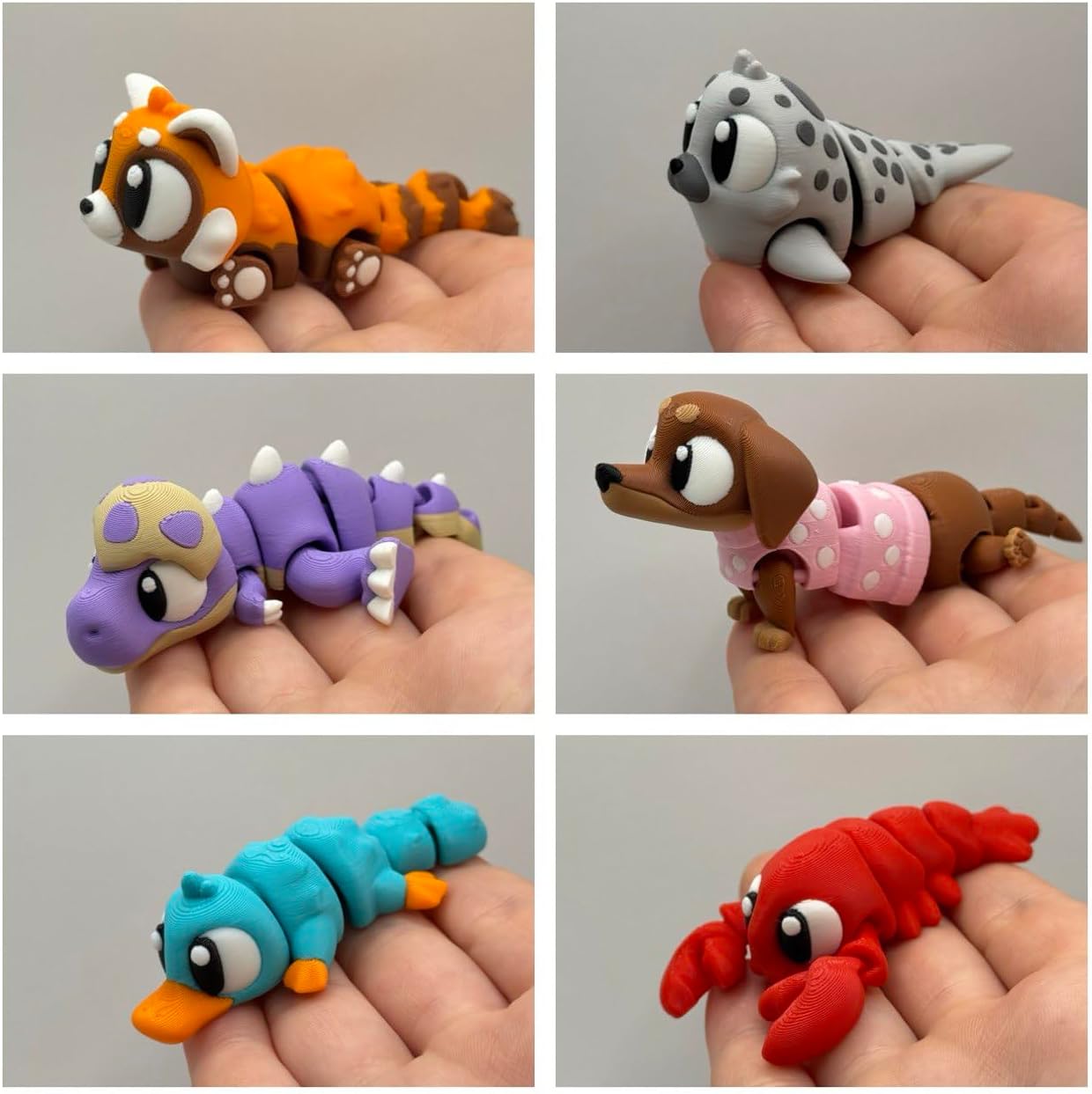 Articulated Animal Figurines – 10 Pcs Flexible Desk Fidget Set, Cute Collectible Decor, Stress Relief Figures for Home & Office