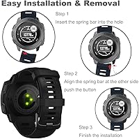 Vista 3 de Threeeggs Correa de repuesto compatible con Garmin Instinct, 0.866 in, accesorio de reloj inteligente, correa de silicona suave para Garmin Instinct