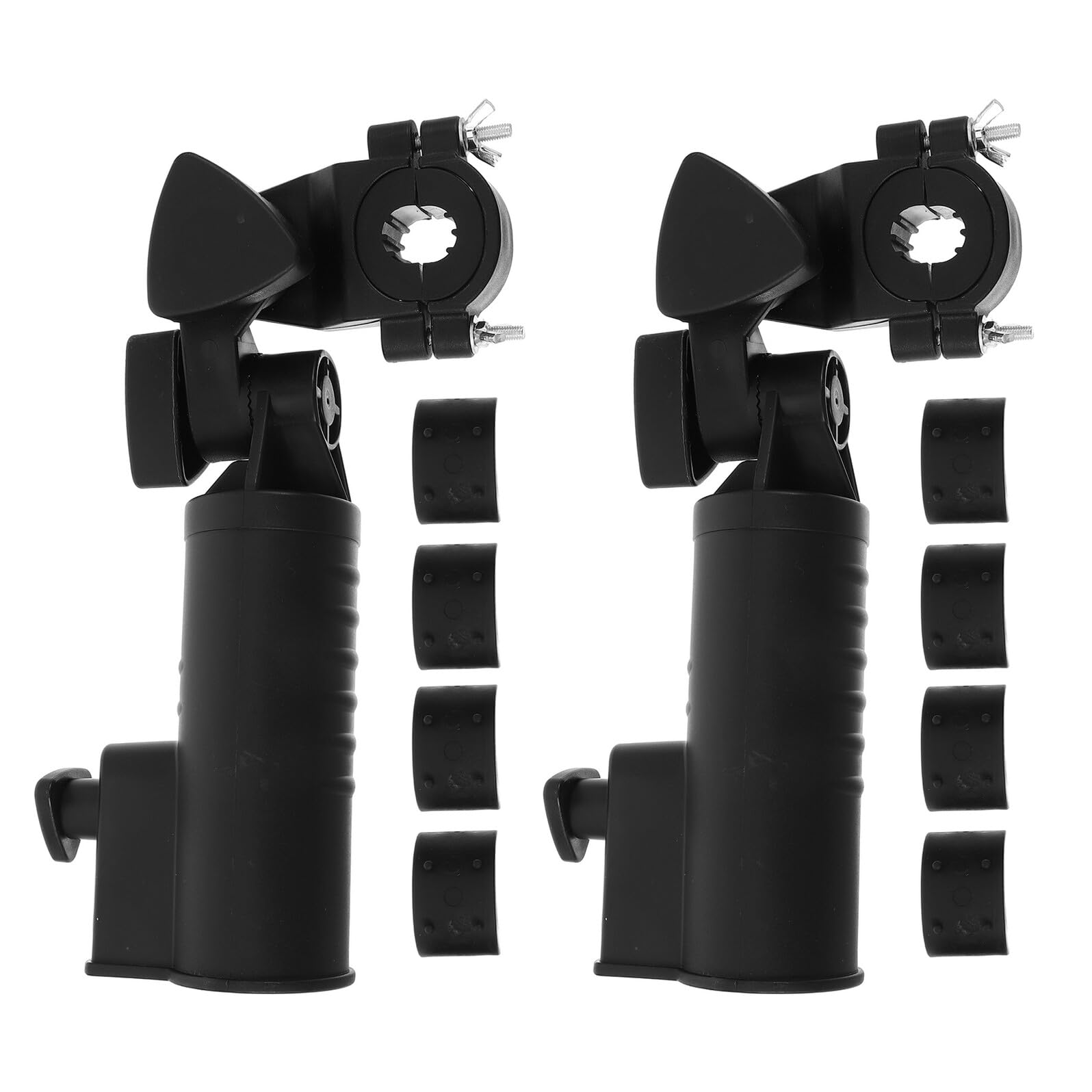 FOMIYES 2 Stück Pack Schirmhalter für Golftrolleys Kunststoff Schirmklemme mit Robuster Befestigung Montierbarer Regenschirmständer für Golf und Outdoor