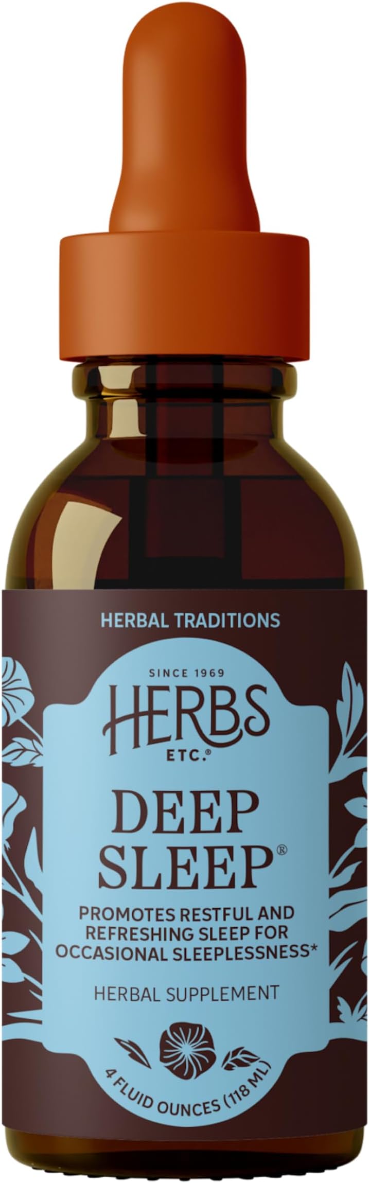 Herbs Etc. Deep Sleep Classic Liquid Extract - Herbal Supplement for Natural & Gentle Sleep Support - Restful Sleep Supplement with Passionflower, Chamomile & Lemon Balm - 4 fl oz (157 Servings)