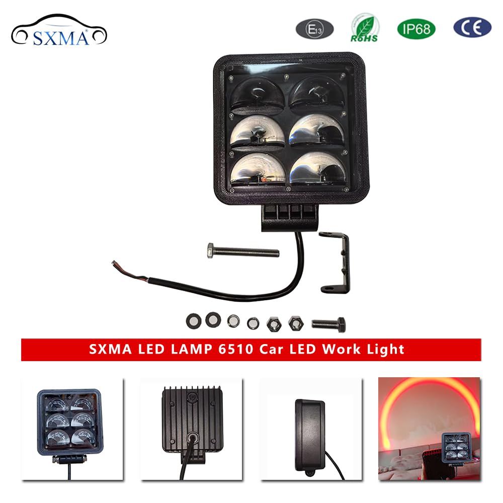 LED-Technik-Fahrzeuglampe, Gabelstapler-Lampe, LED-Lichter, quadratisch, LED-Arbeitsleuchte, 2 Stück, 10 W, Scheinwerfer, LED-Fahrlicht für LKW, Geländefahrzeuge, ATV, UTV, Boot, Fahrlampe