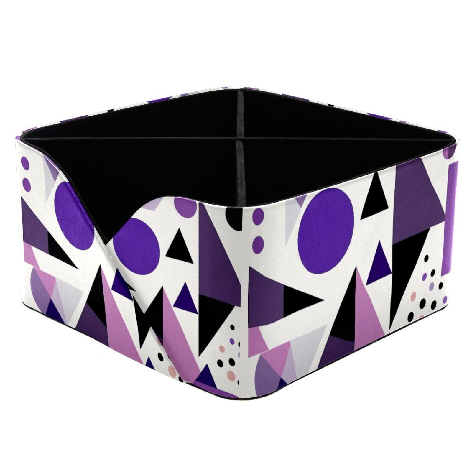 Organiseur de bureau pour enfants et femmes boîte rangement rectangulaire violette