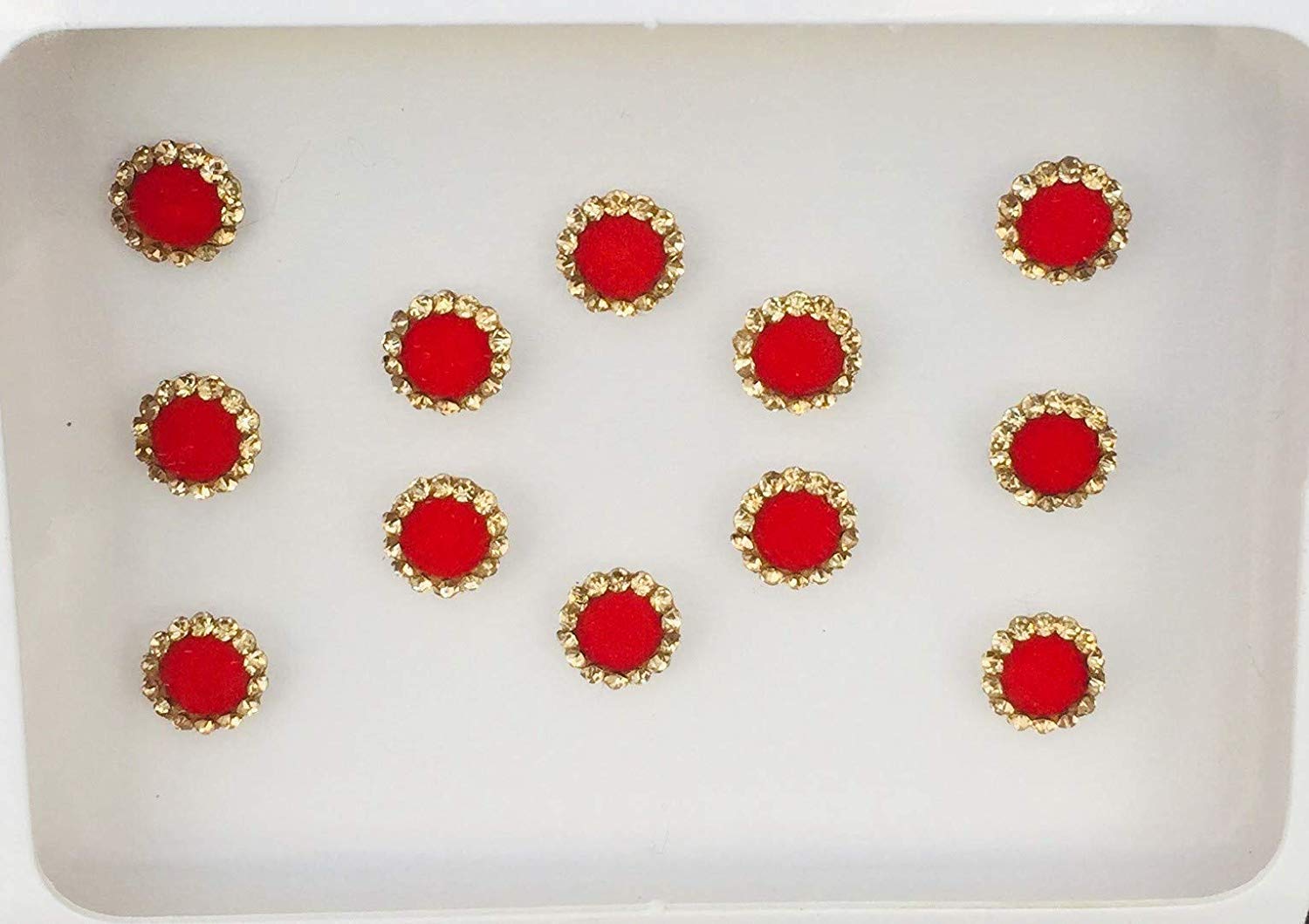 BB163 Red Gold Stone Diamante Bindi Tattoo Forehead Sticker Wedding Tikka Indian Party Fancy Face Gem Body Art