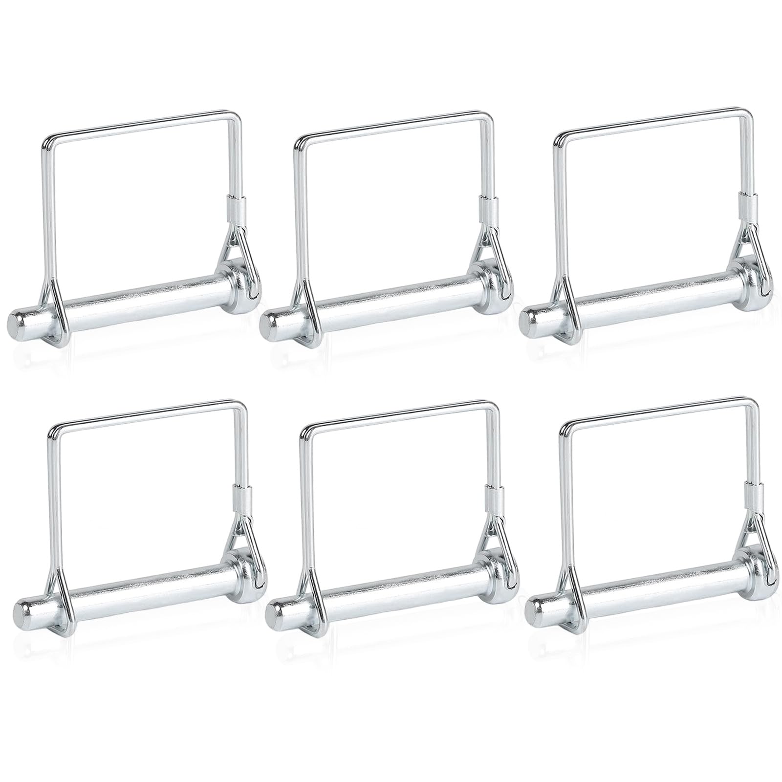 Perno di sicurezza 6 pezzi, coppiglie quadrate rettangolari, 4,5x35 mm Perno di accoppiamento, bullone di sicurezza, coppiglie per tubi con chiusura a scatto, per rimorchi agricoli, fattorie, giardini