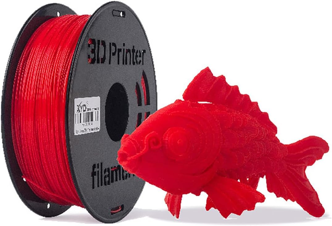 PLA 3D Printer Filament|Filament 1.75mm,Dimensional Accuracy +/-0.03mm|3D Printing Filament Supplies|Clog-Free Neatly Wound 3D Printing Filament,Red,PLA 1KG(2.2lb)
