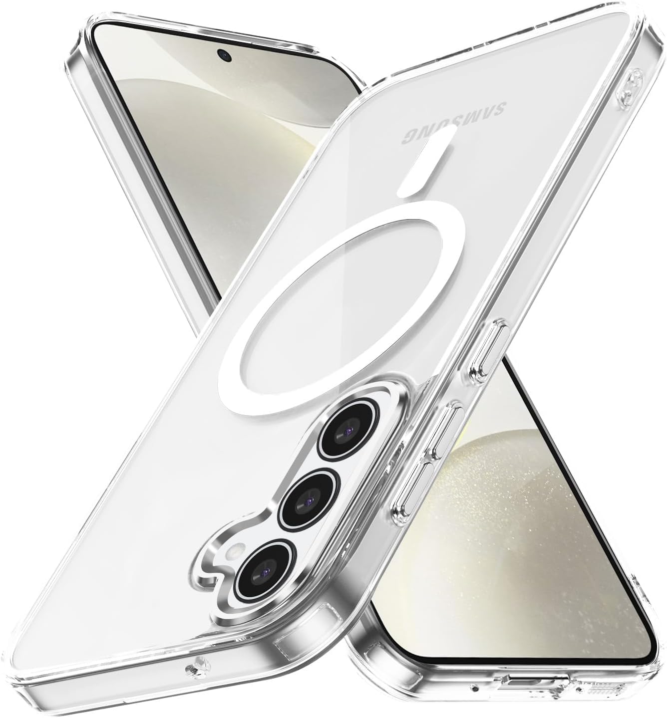 RODMED Magnetic Silicone Case for Samsung Galaxy S24FE 5G Compatible with MagSafe, Shockproof Phone Bumper Cover, Anti-Scr...
